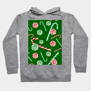 Peppermint dream on green Hoodie